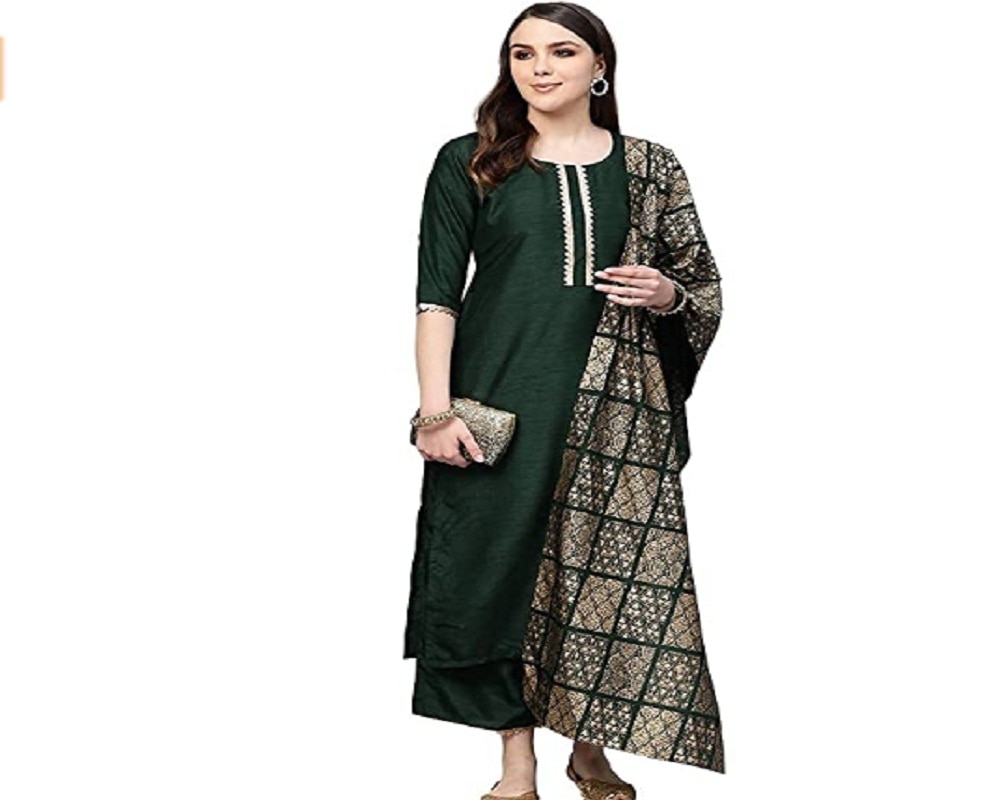 Women's Kurta and Palazzos & Dupatta