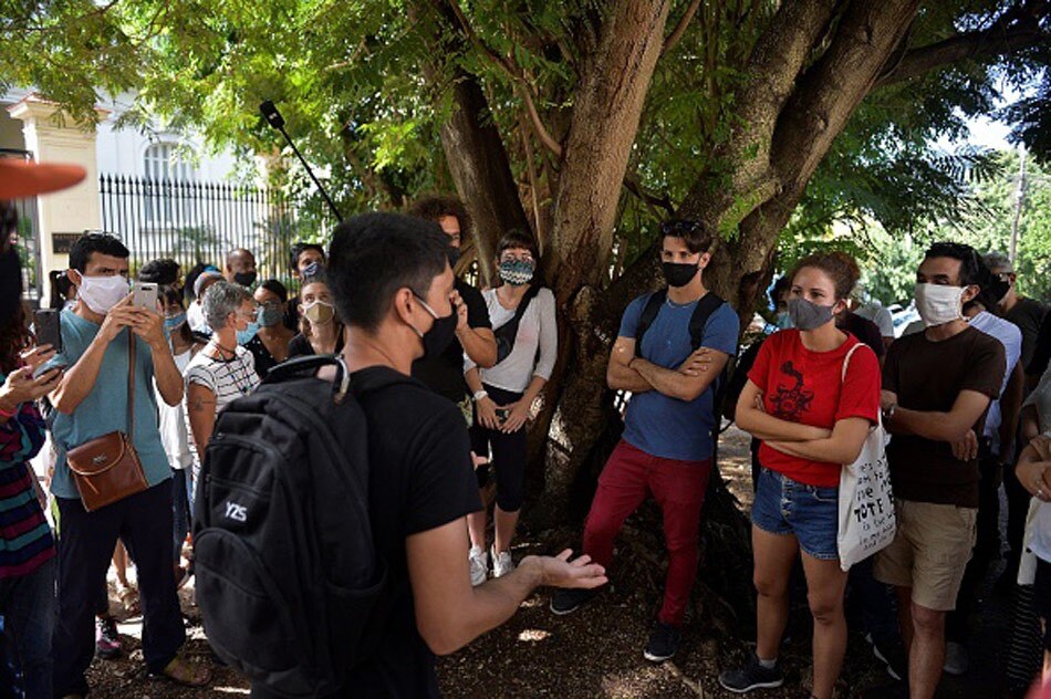 woman activist arrest live tv