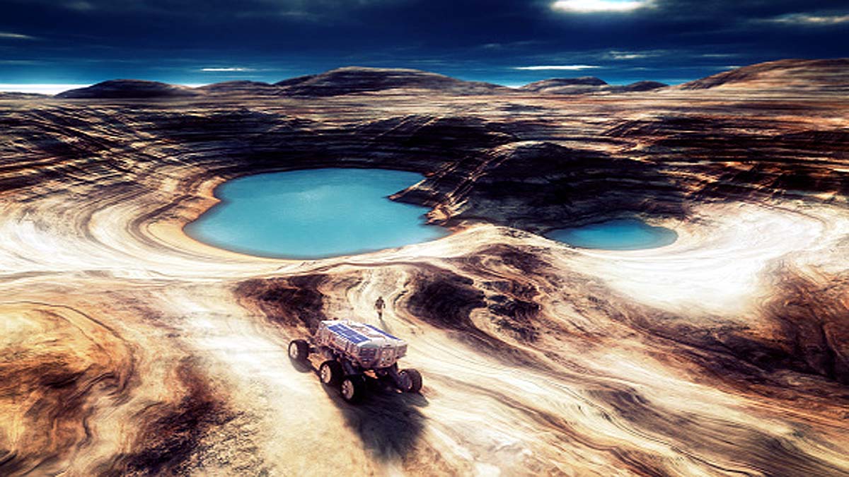 Mars South Pole Lakes