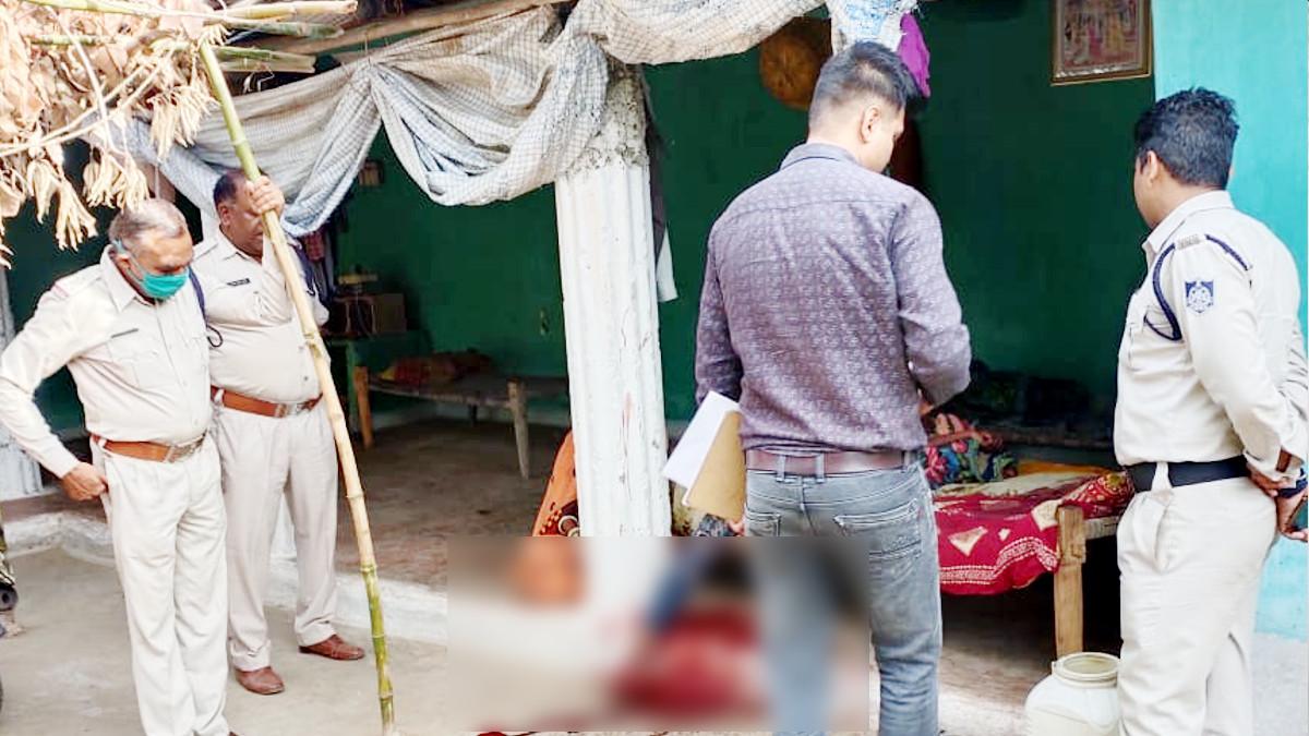 पत्नी सोती रही, पत‍ि की धारदार हथ‍ियार से हत्या.