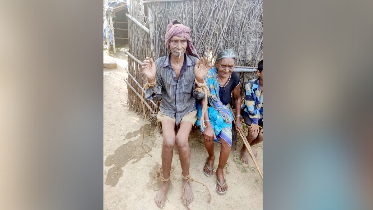 Stitched the person mouth and tied it with a rope and threw it on the railway track