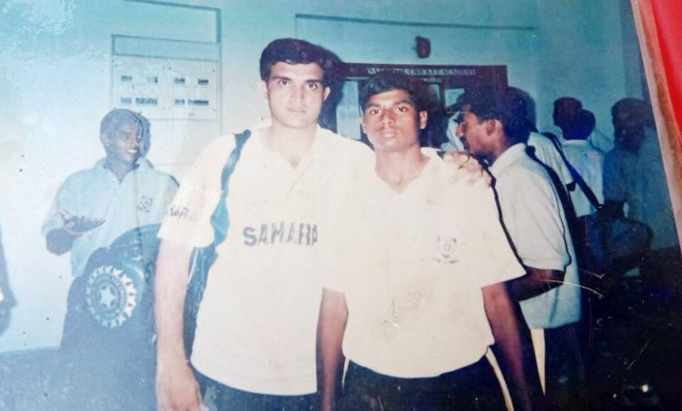 Prakash Bhagat with Sourav Ganguly. 