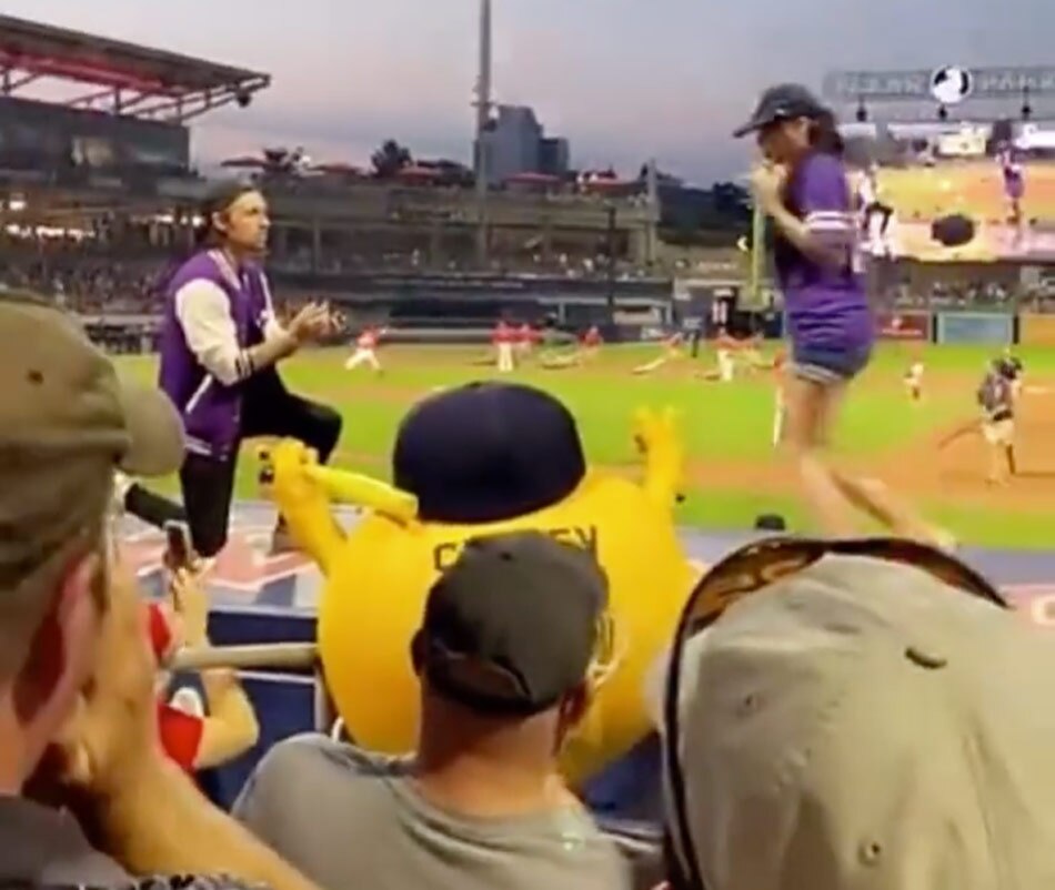 Woman runs away from partner proposal