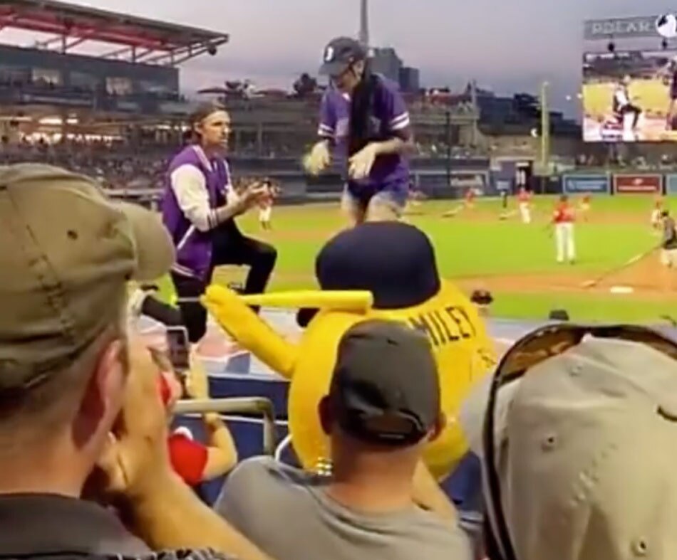 Woman runs away from partner proposal