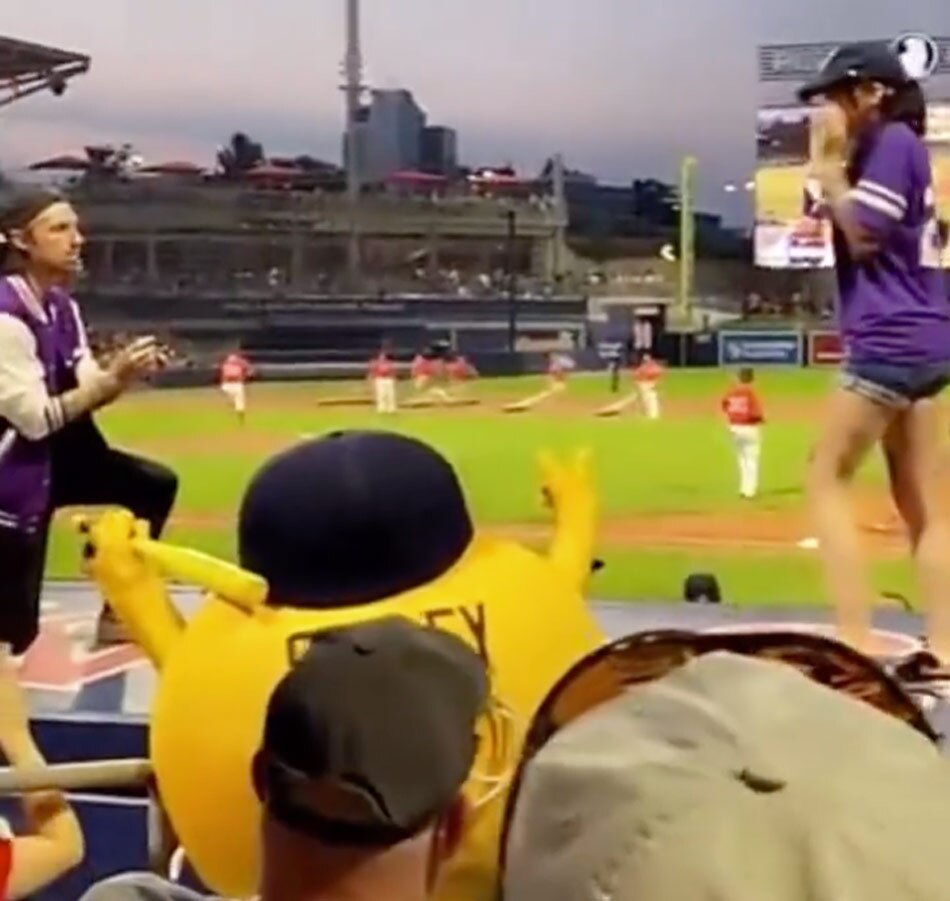 Woman runs away from partner proposal