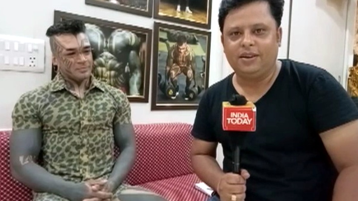 delhi world first modify bodybuilder and full body tattoo maker story 