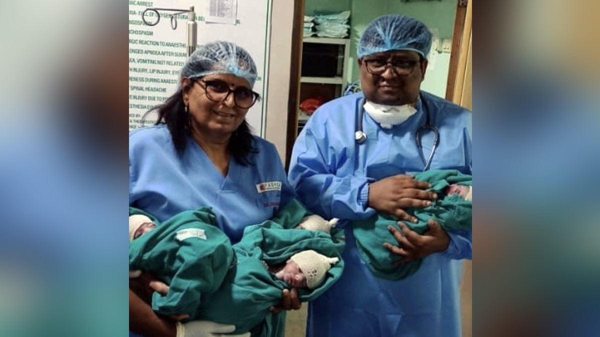 एक साथ 4 बच्चों को जन्म