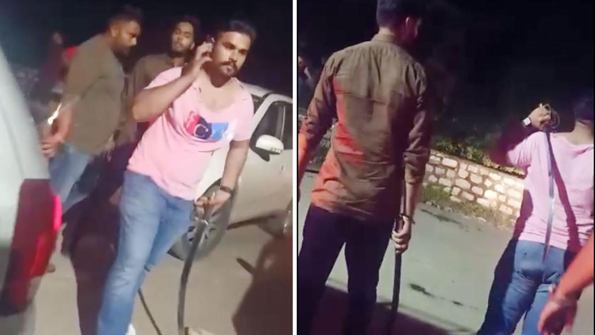 मनाली में पर्यटकों ने की बीच सड़क गुंडागर्दी 