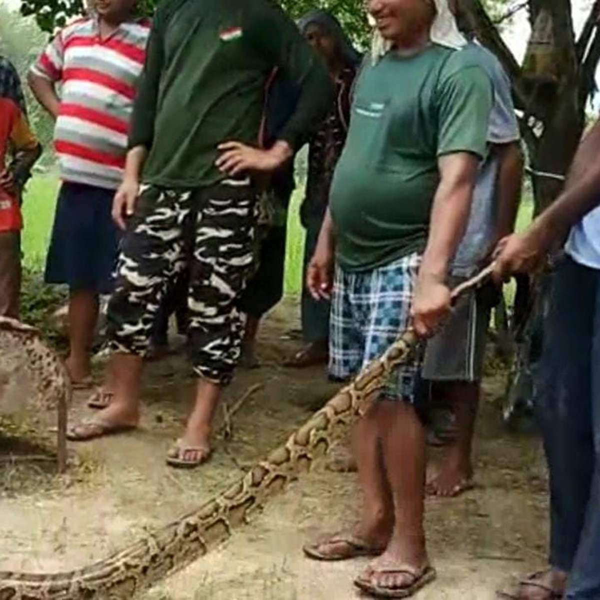 villagers with selfie python