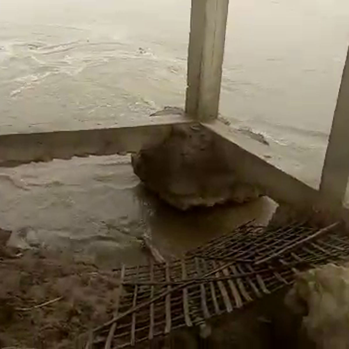 Mosque got submerged in river