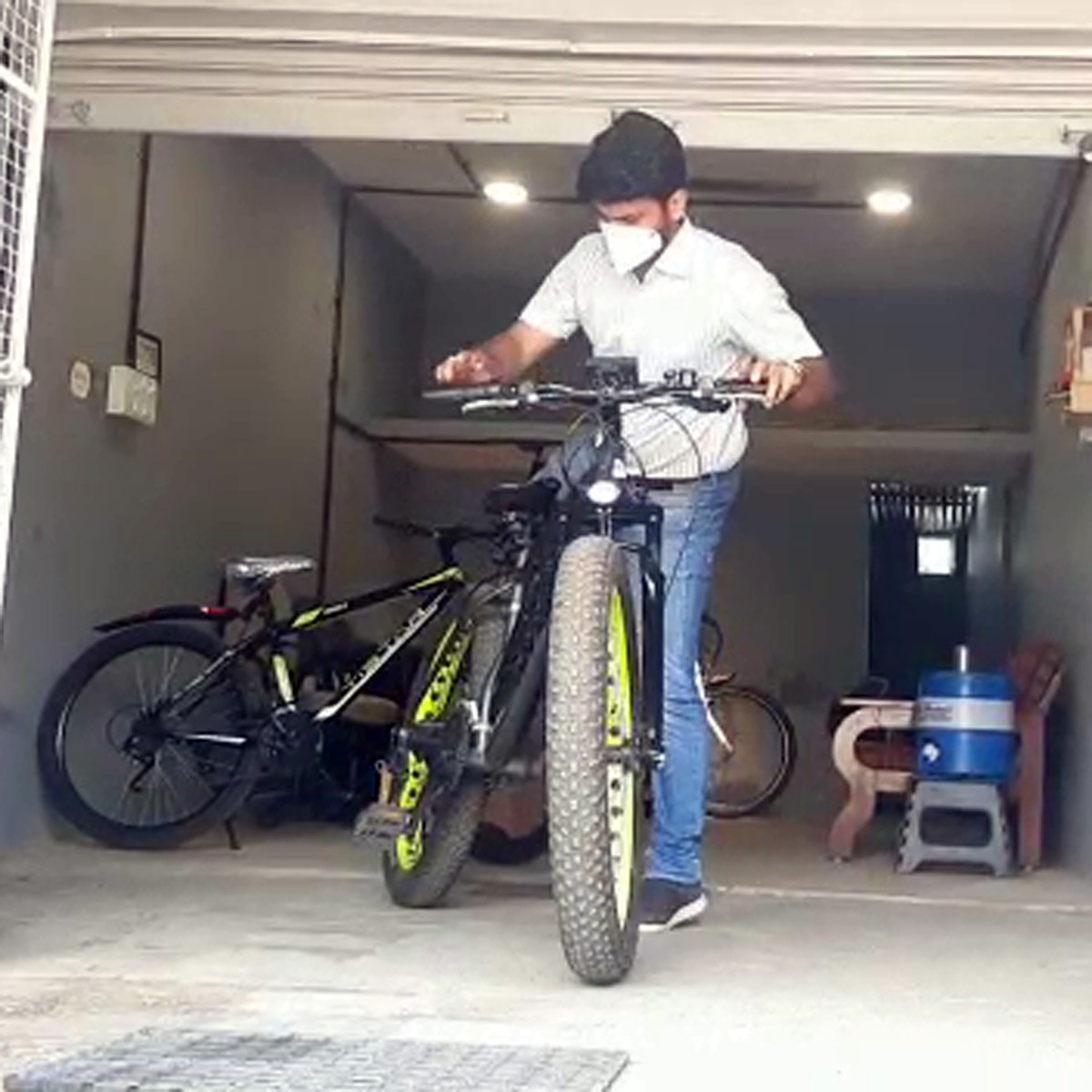 Engineer brother made e-cycle from old bicycle