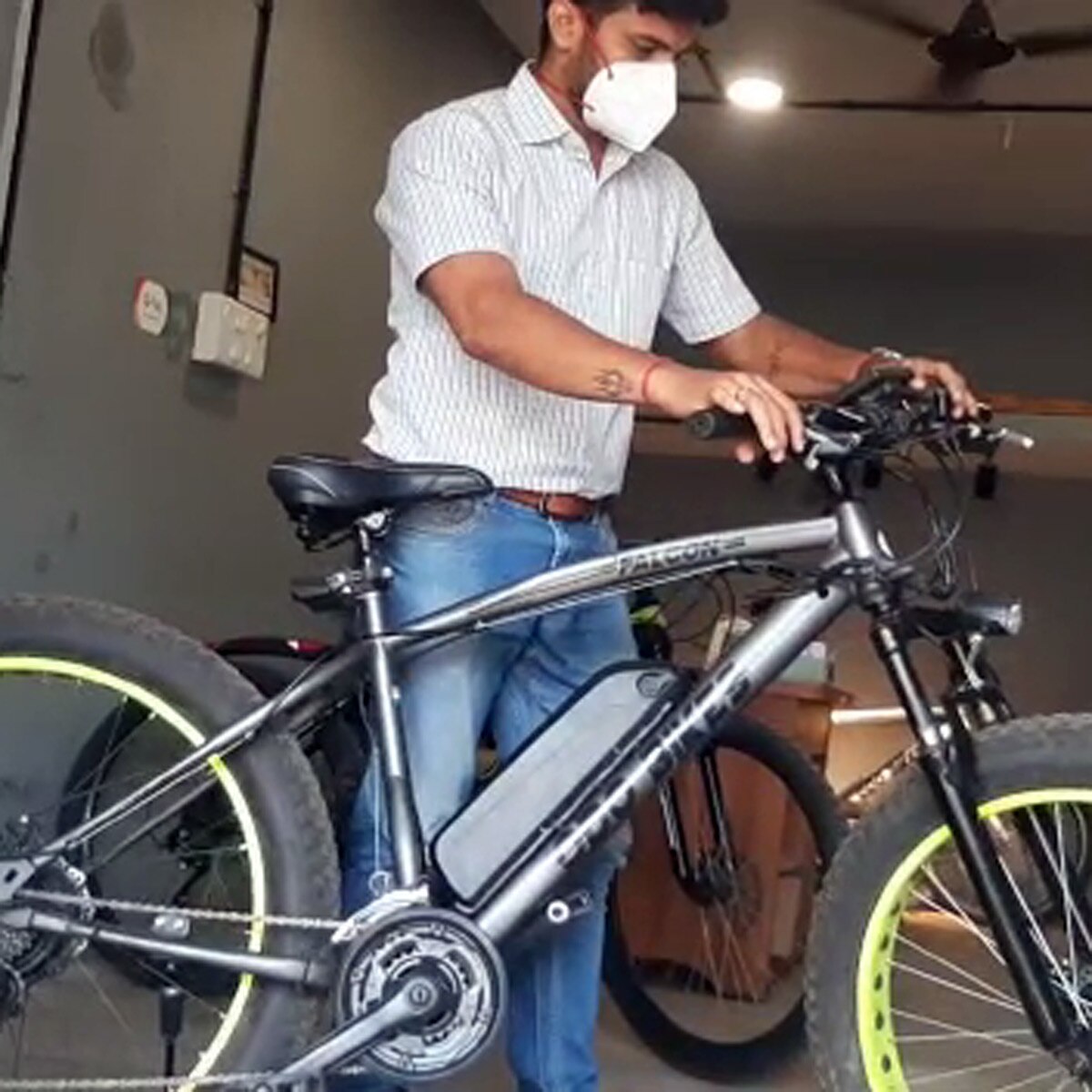 Engineer brother made e-cycle from old bicycle