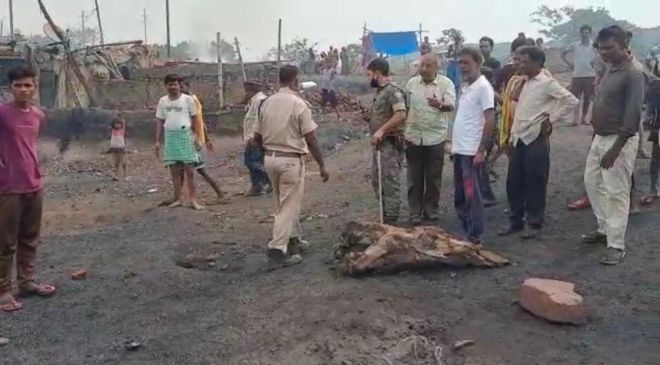 Suddenly a young man got trapped in earth