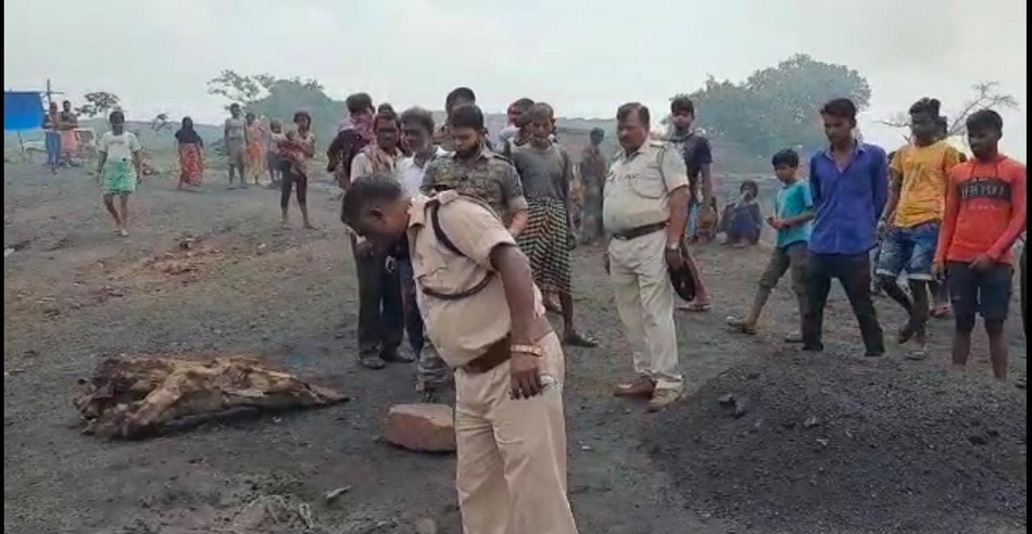 Suddenly a young man got trapped in earth