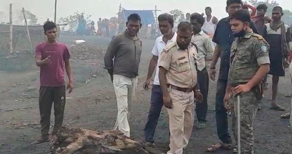 Suddenly a young man got trapped in earth