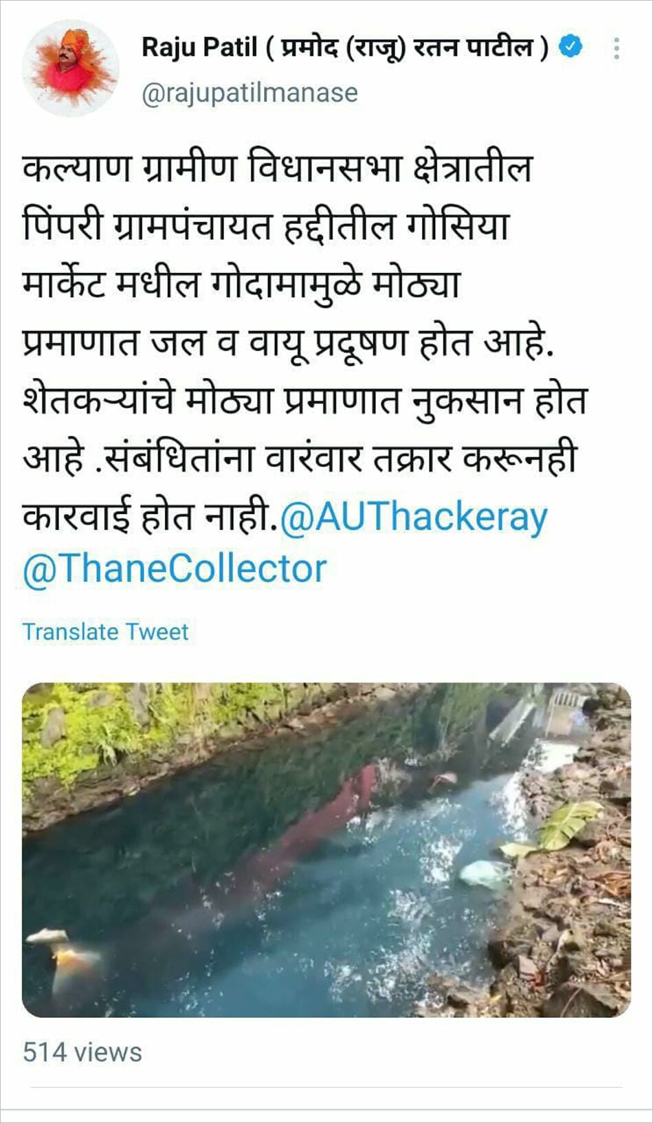 water color turned blue 