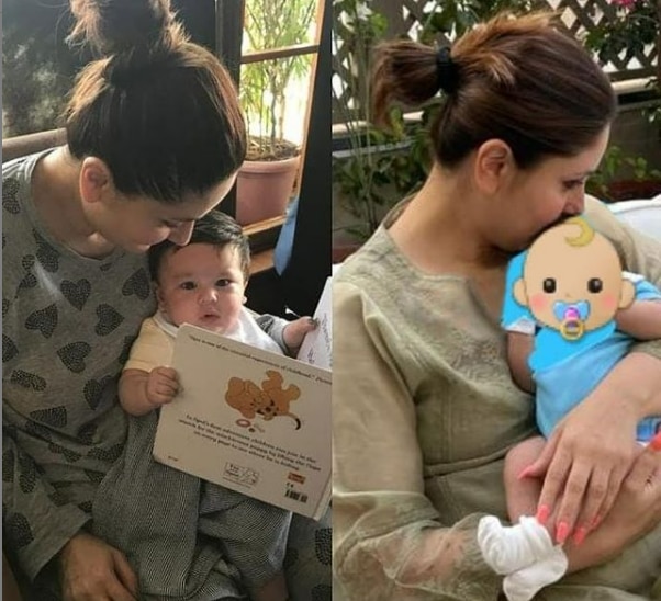 करीना कपूर खान अपने दोनों बेटों के साथ