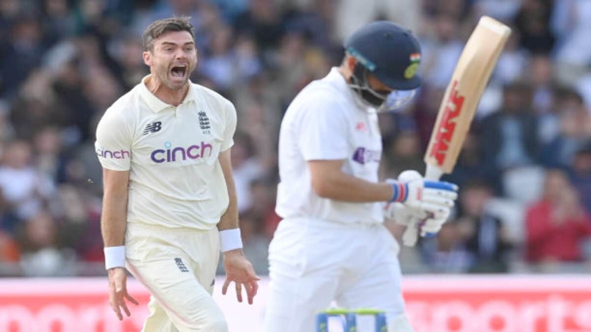 James Anderson and Virat Kohli