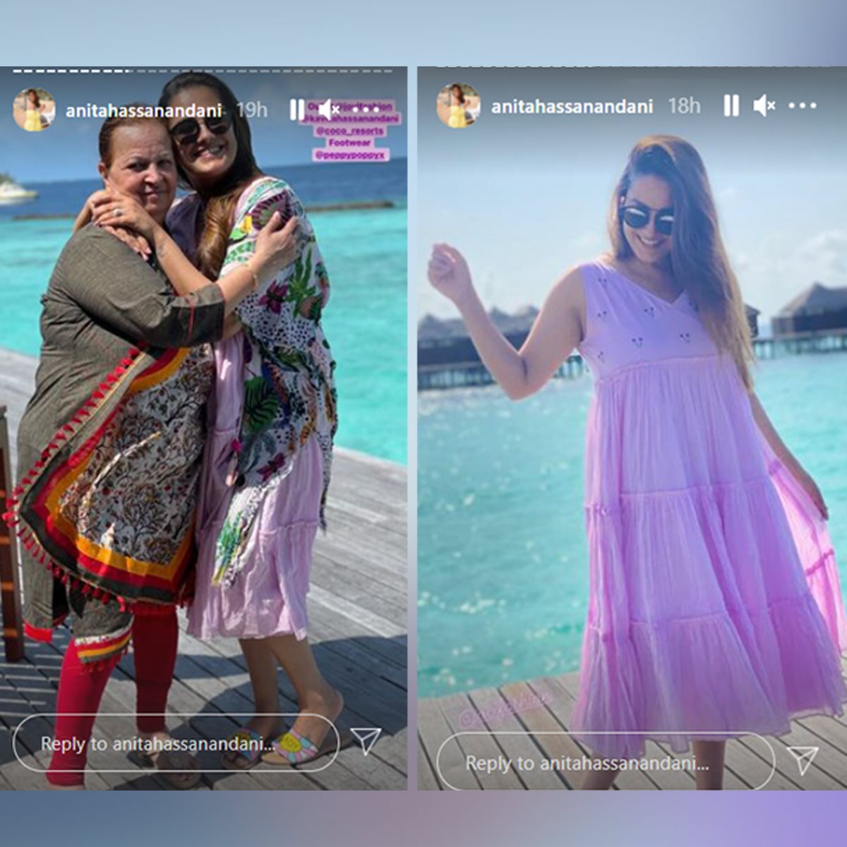 अनीता हसनंदानी फैमिली के साथ 