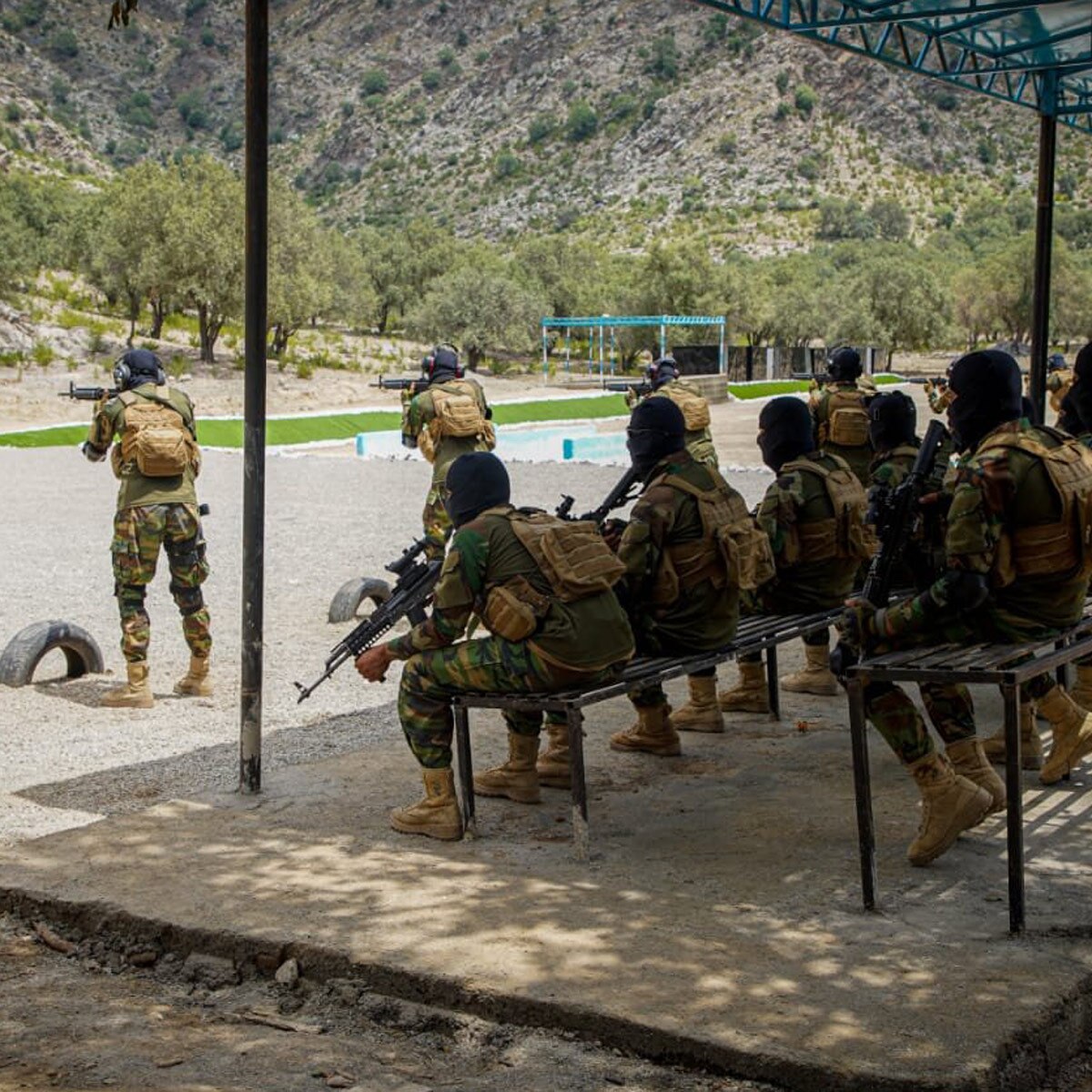 Taliban soldiers mock US army