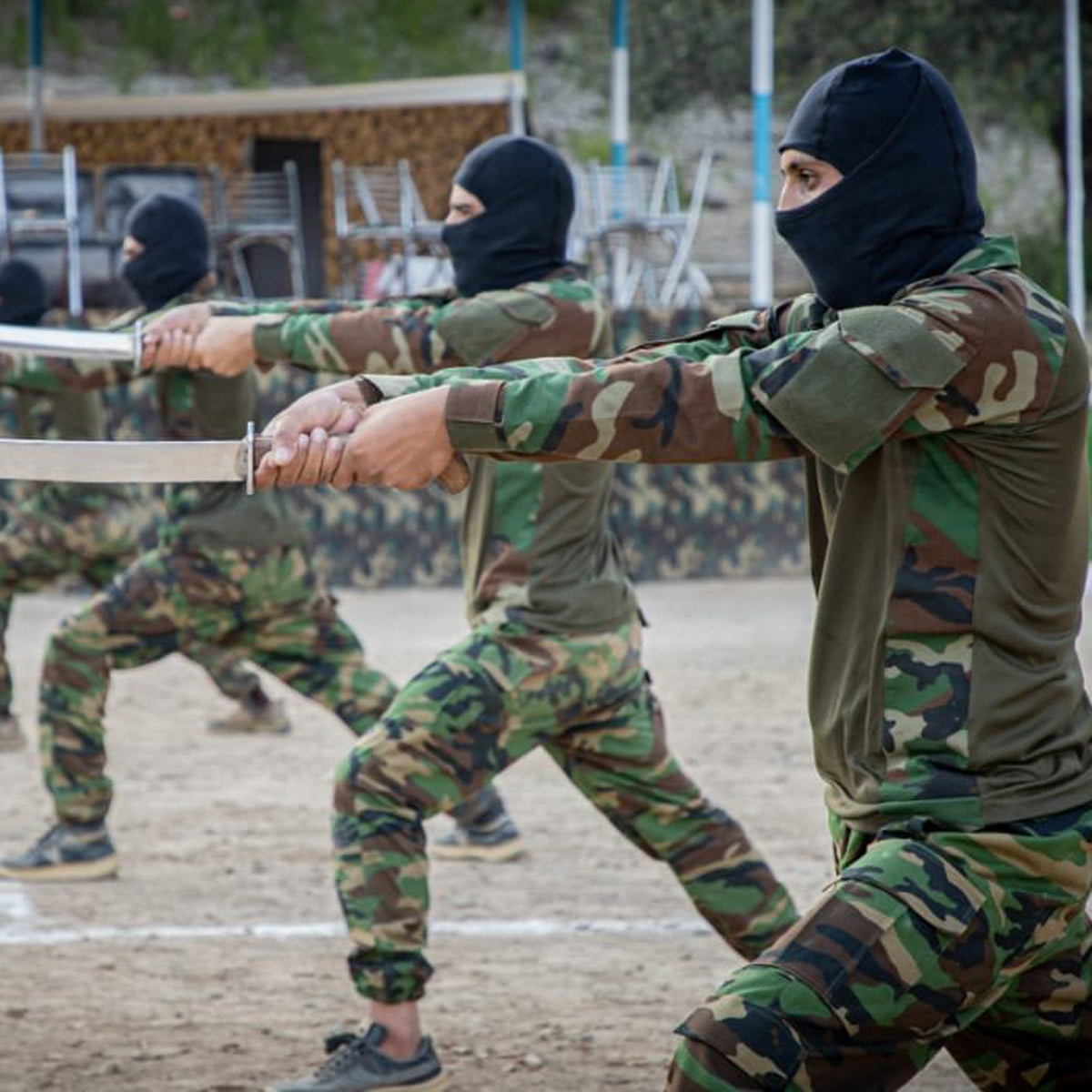 Taliban soldiers mock US army