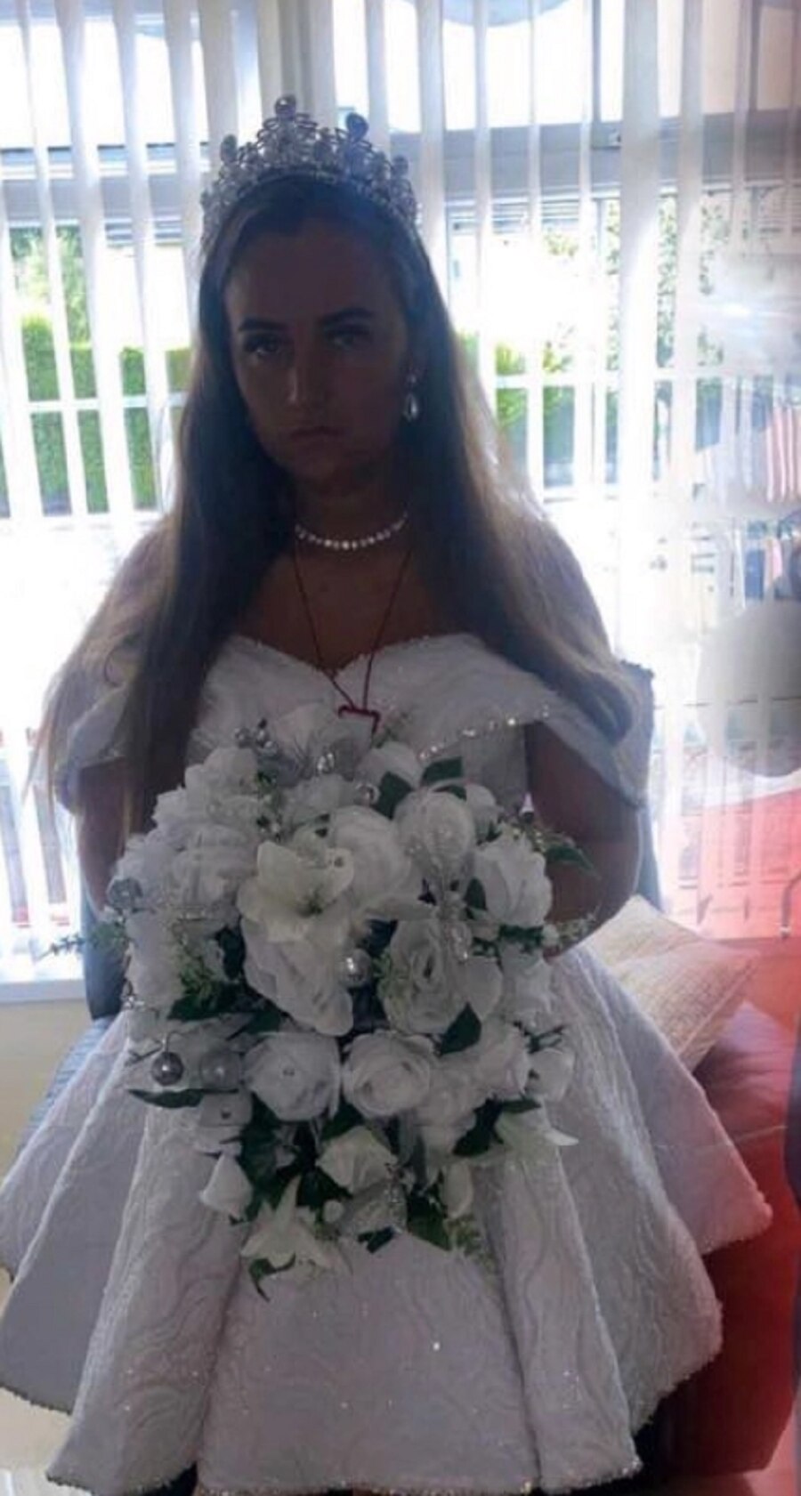 wedding dress in funeral