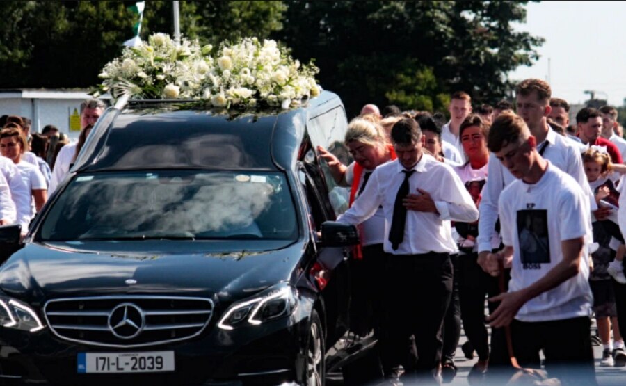 wedding dress in funeral