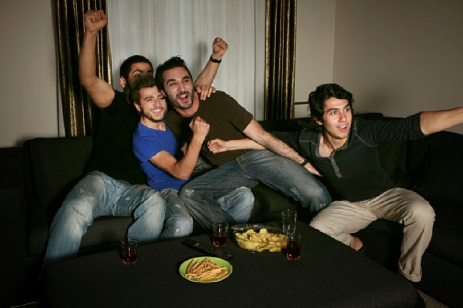 Dad catches partying son 