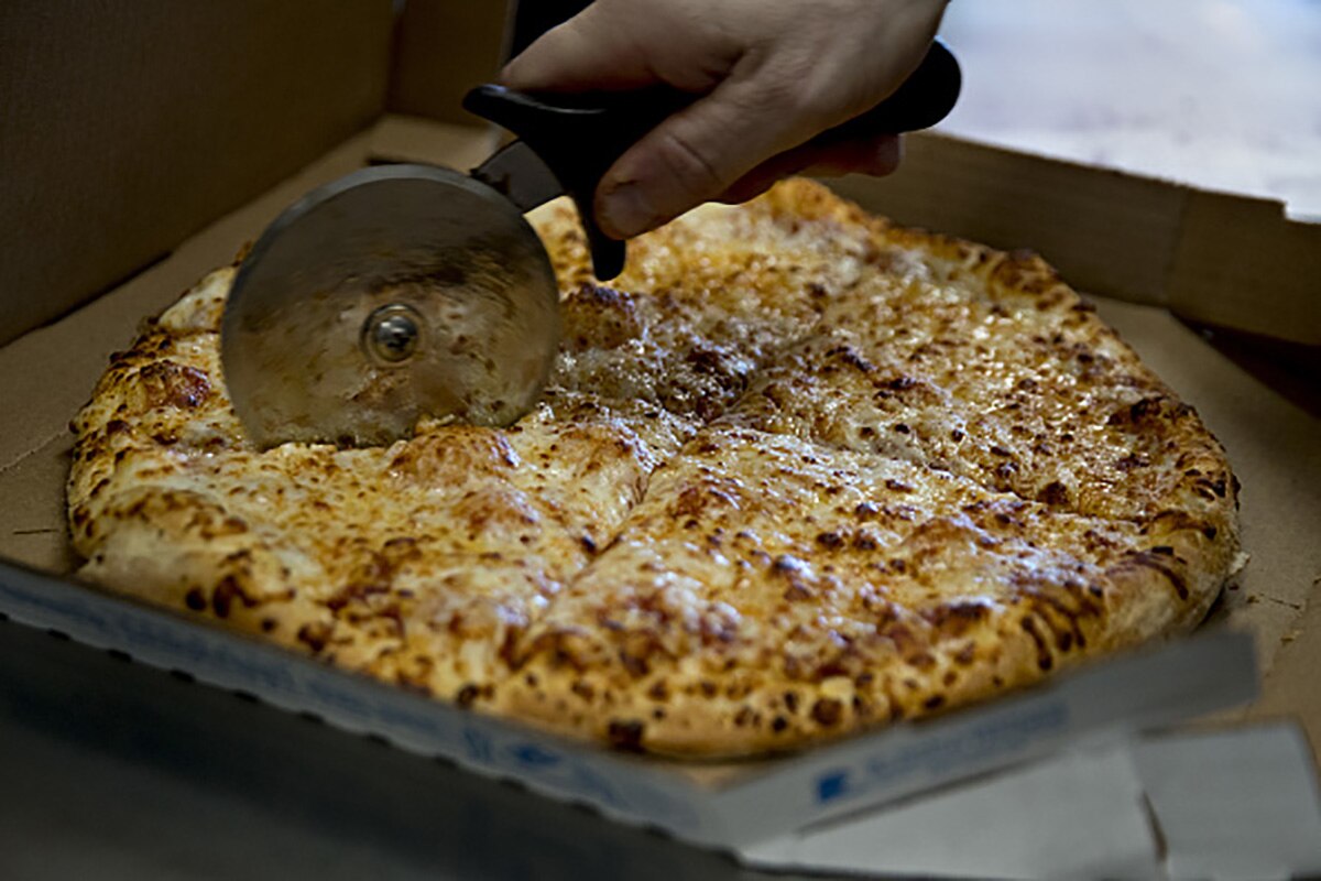 nuts and bolts in pizza