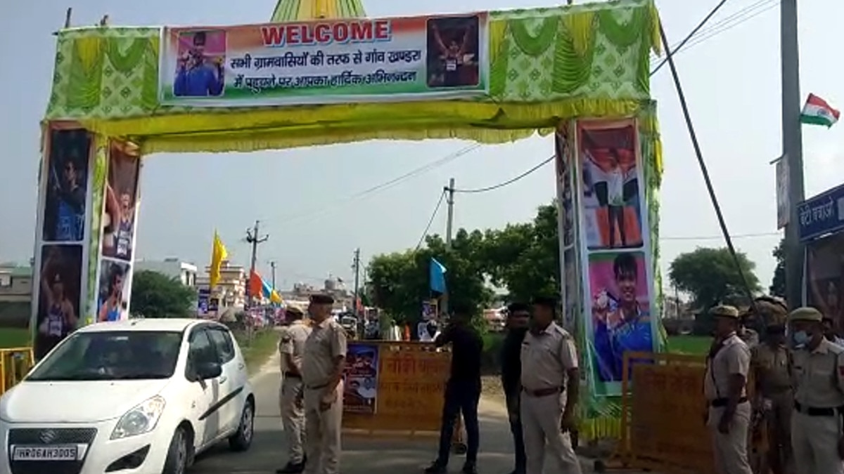neeraj chopra village celebrations after creating history Tokyo Olympics 