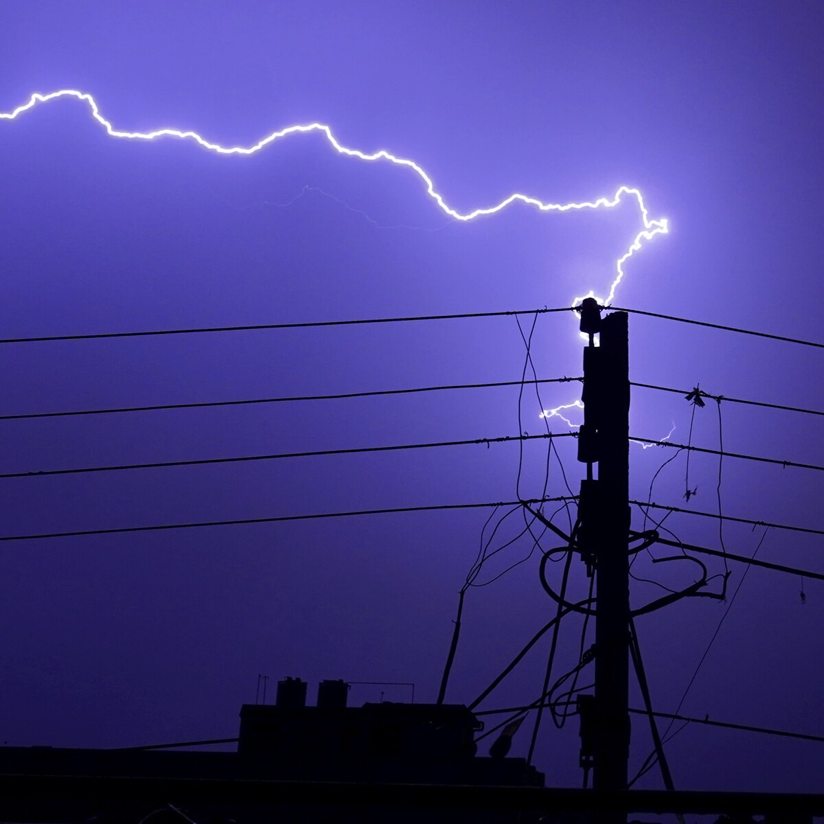 Lightning At Wedding