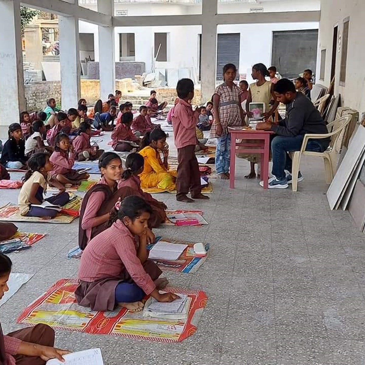 School in the cremation ground