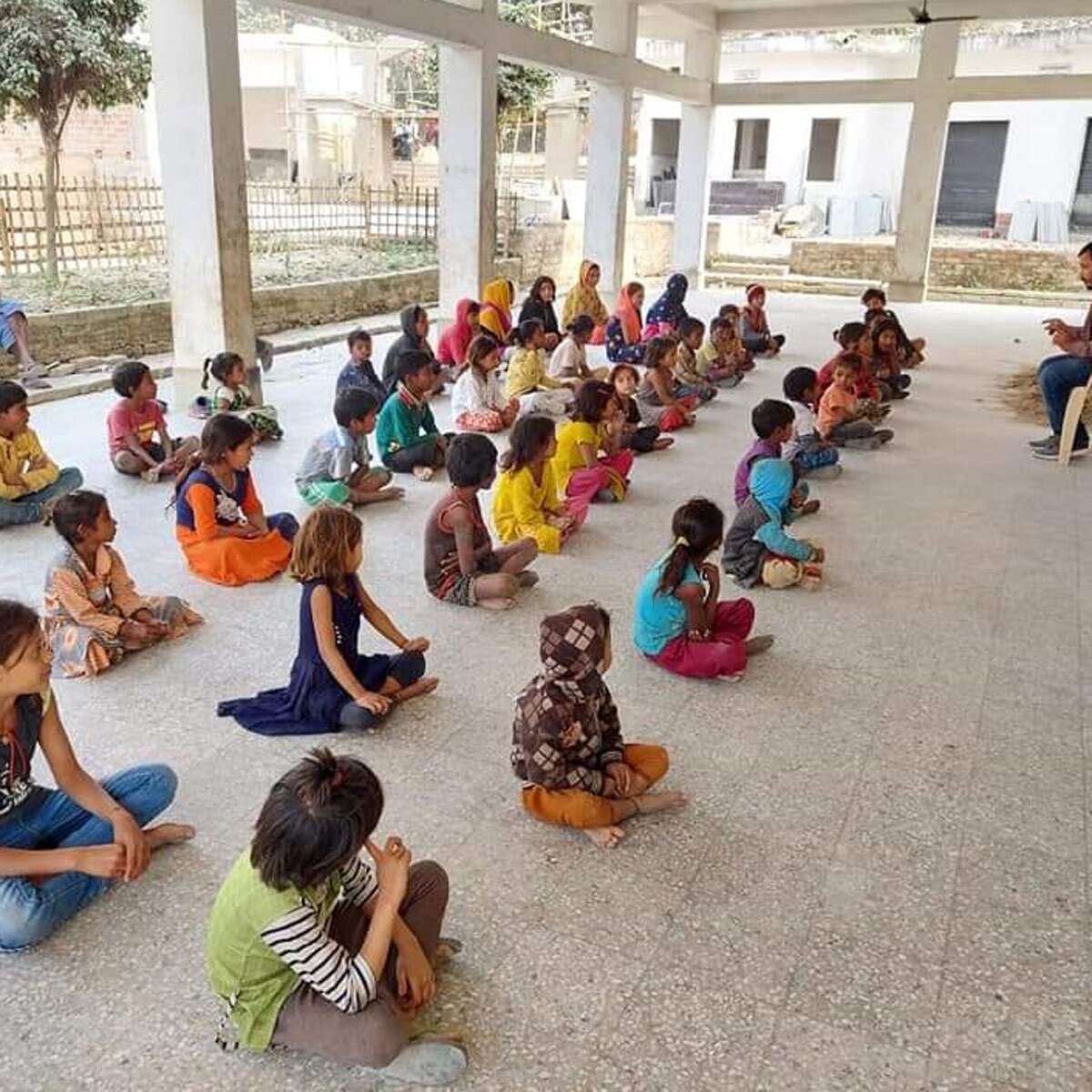 School in the cremation ground