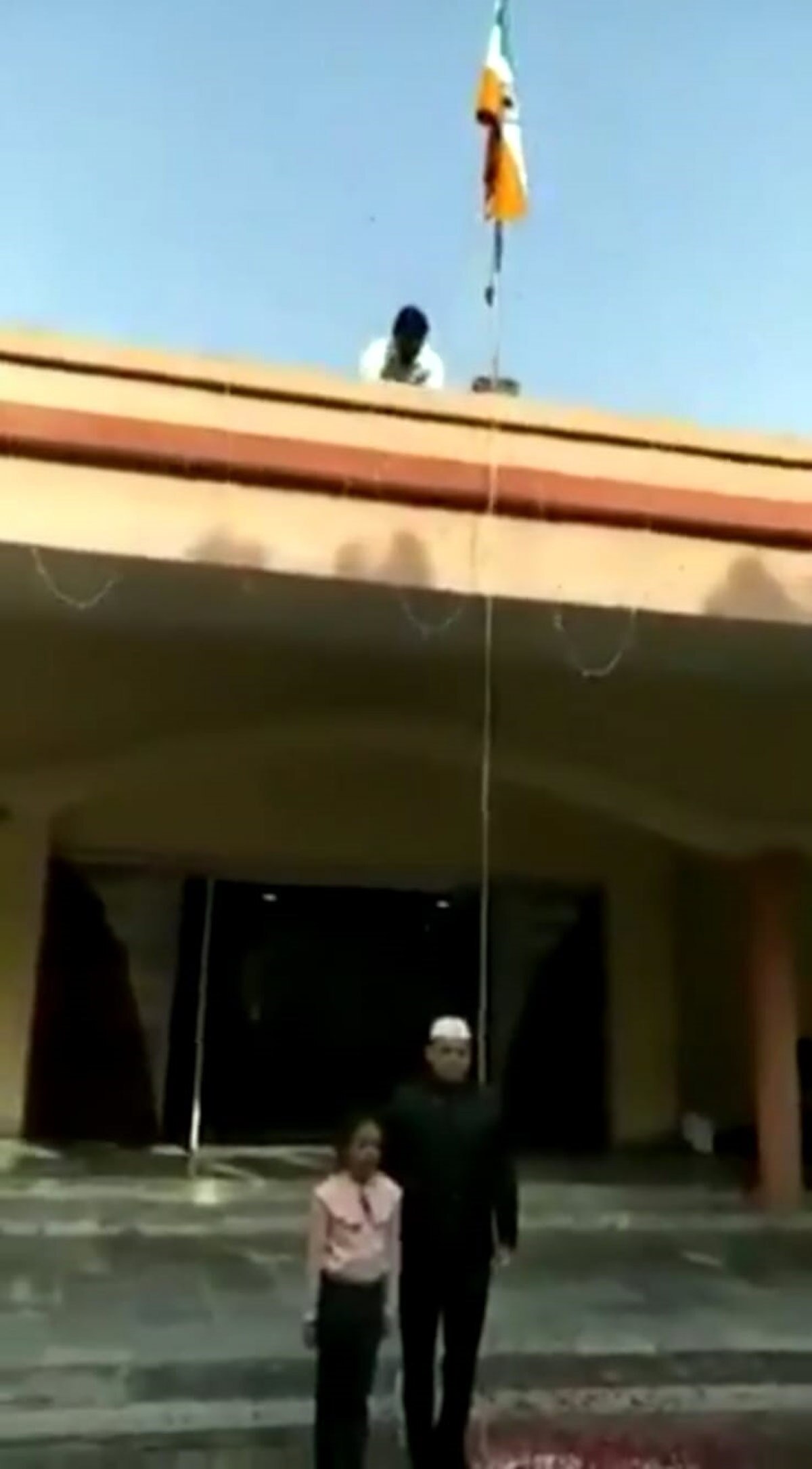 tricolor upside down viral video