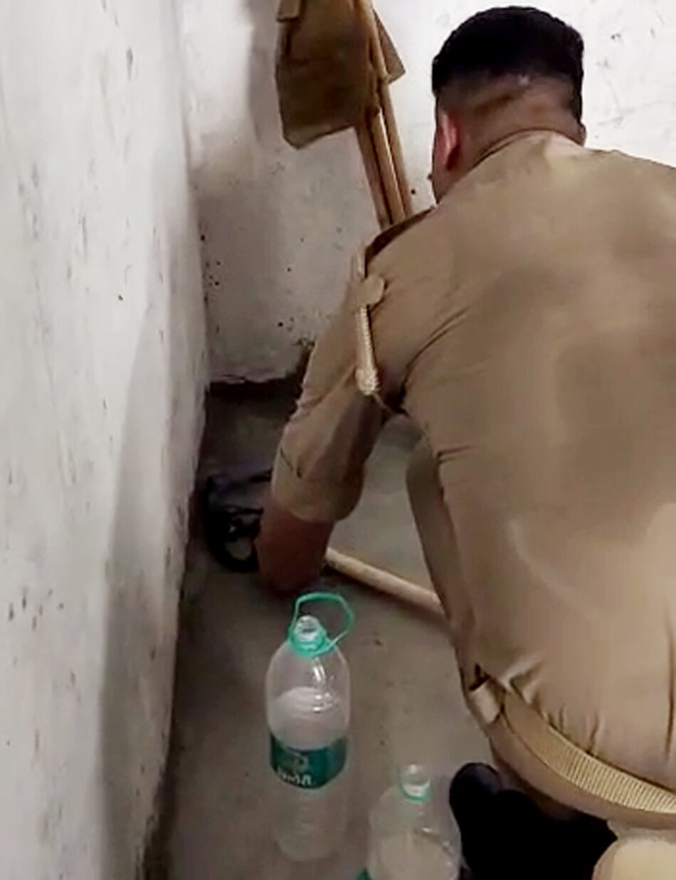 Snake entered the police post