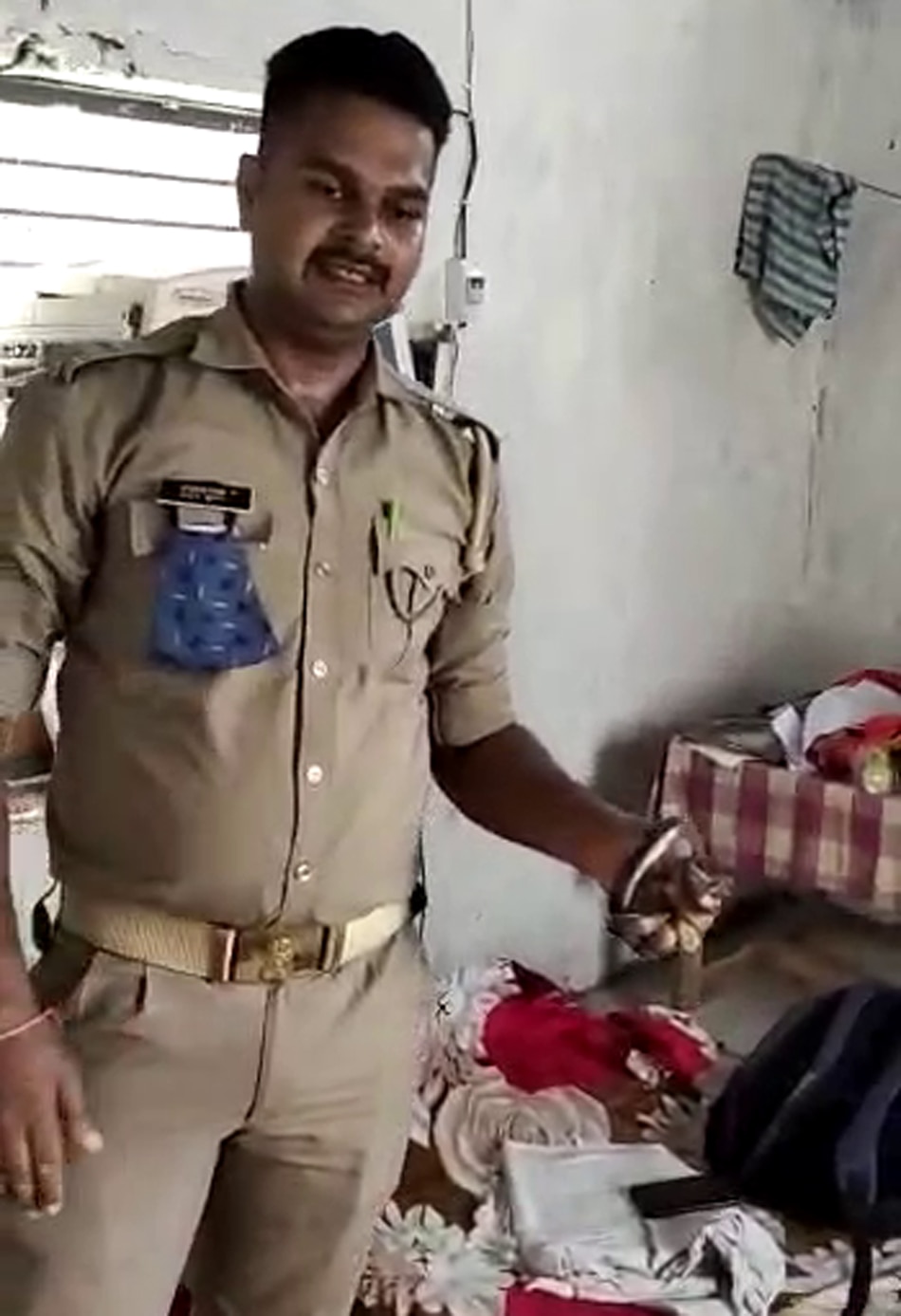 Snake entered the police post