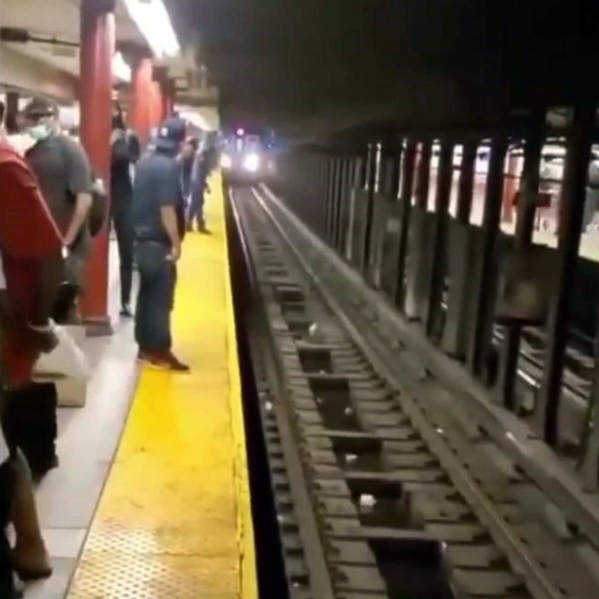 police officer save man