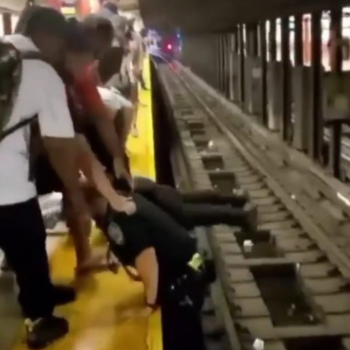 police officer save man