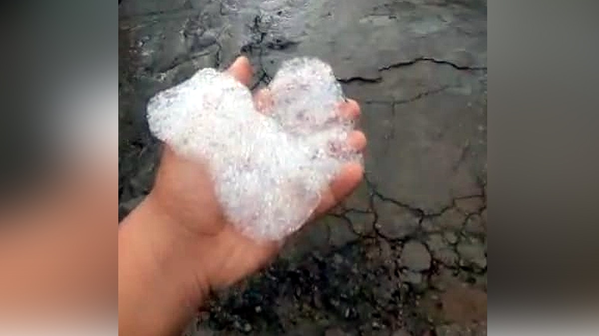 Raining Foam in Chandrapur