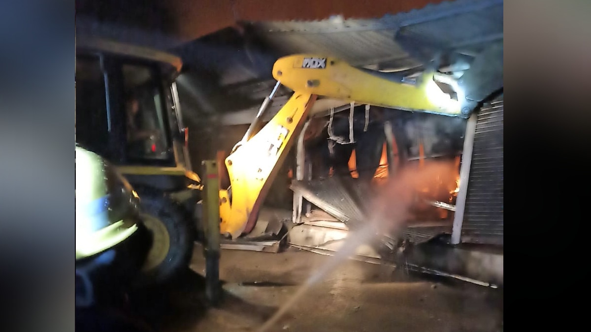 Grocery store godown fire warehouse fire