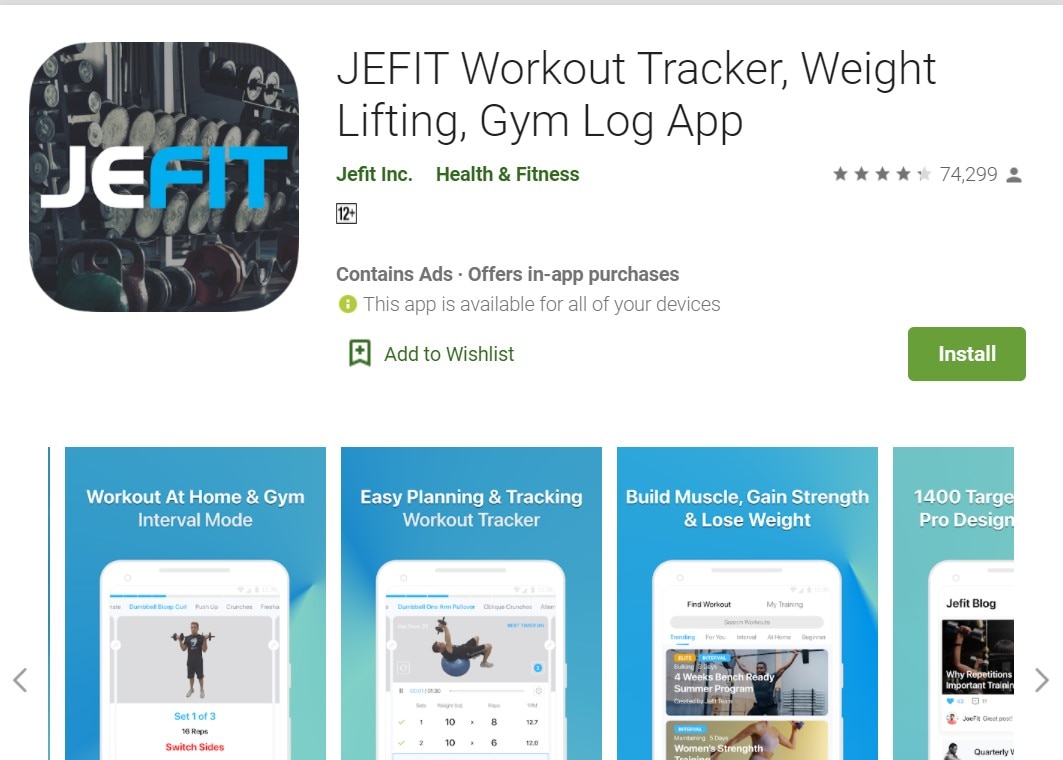 JEFIT Workout Tracker