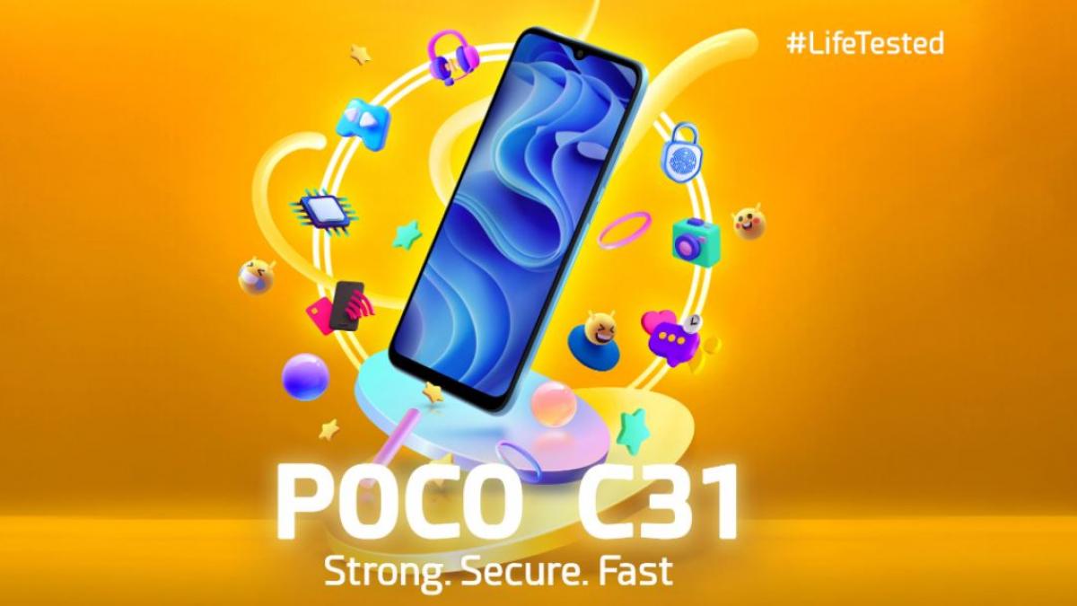 Poco C31 भारत में आज होगा लॉन्च, कंपनी का दावा- 2.5 साल तक यूज के बाद भी रहेगा नया