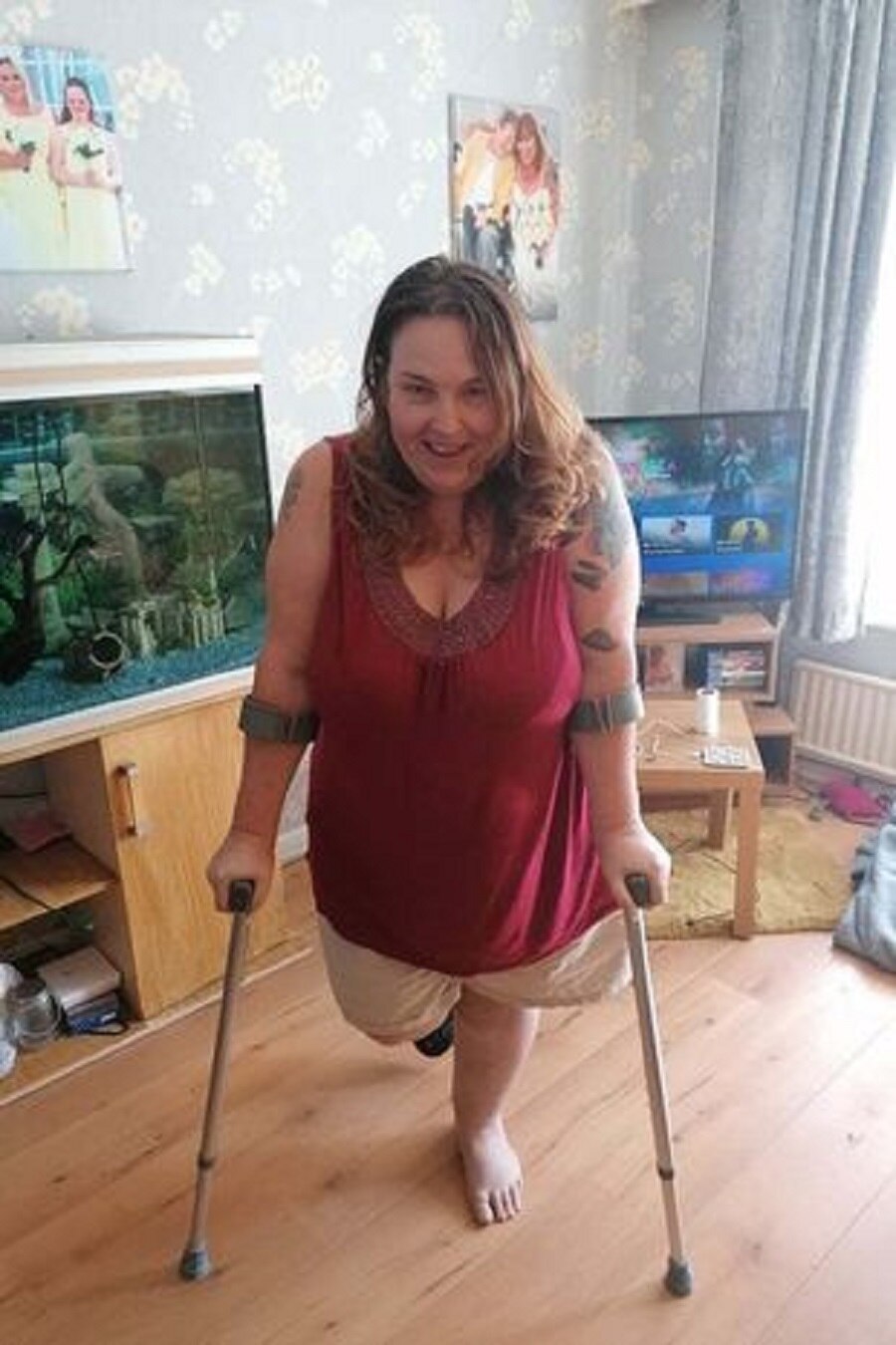 Boozy bride trips over dress