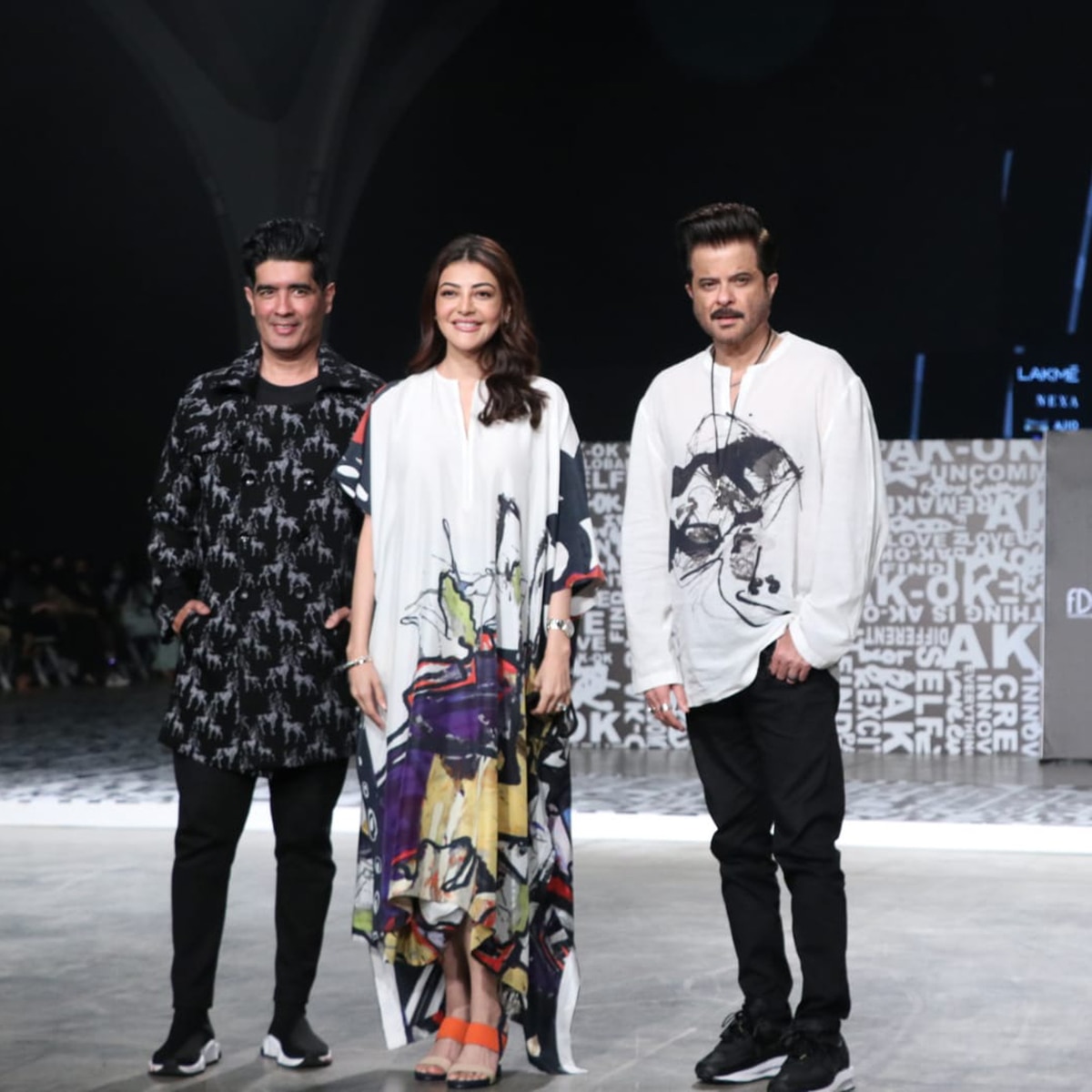 मनीष मल्होत्रा-काजल अग्रवाल-अन‍िल कपूर 