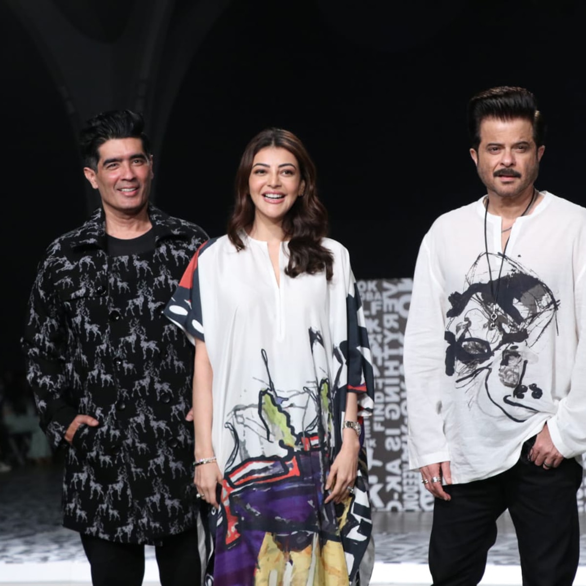 मनीष मल्होत्रा-काजल अग्रवाल-अन‍िल कपूर 