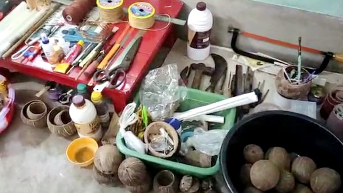 musical instruments are made from discarded junk