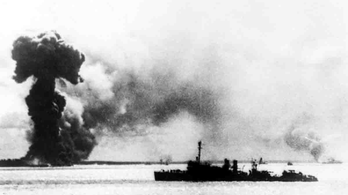 WWII ghost ships volcano Japan