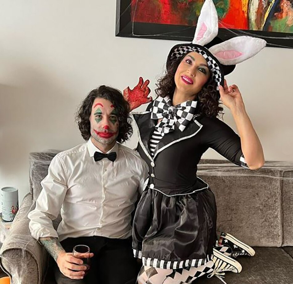 सनी लियोनी पति के साथ