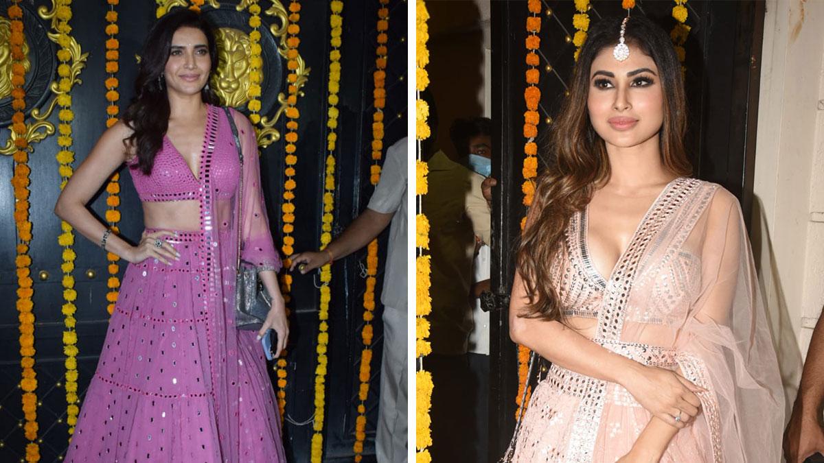 Celebs Diwali Party: एकता कपूर की दिवाली पार्टी में सेलेब्स ने जमाया रंग, गॉर्जियस लुक में नजर आईं Karishma Tanna-Mouni Roy