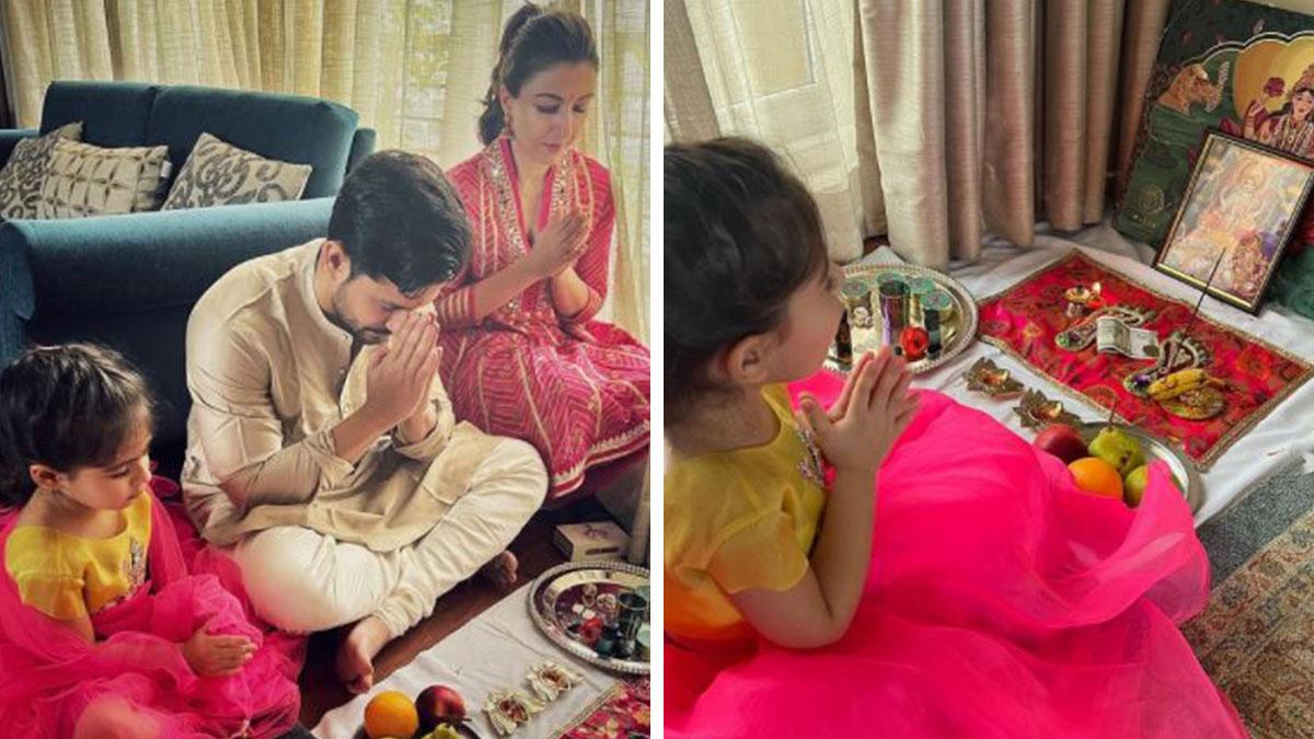 पति-बेटी संग Soha Ali Khan का दिवाली सेलिब्रेशन, पूजा करते हुए नजर आईं लिटिल इनाया